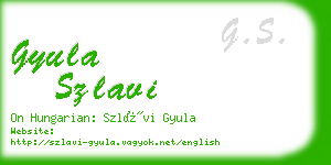 gyula szlavi business card